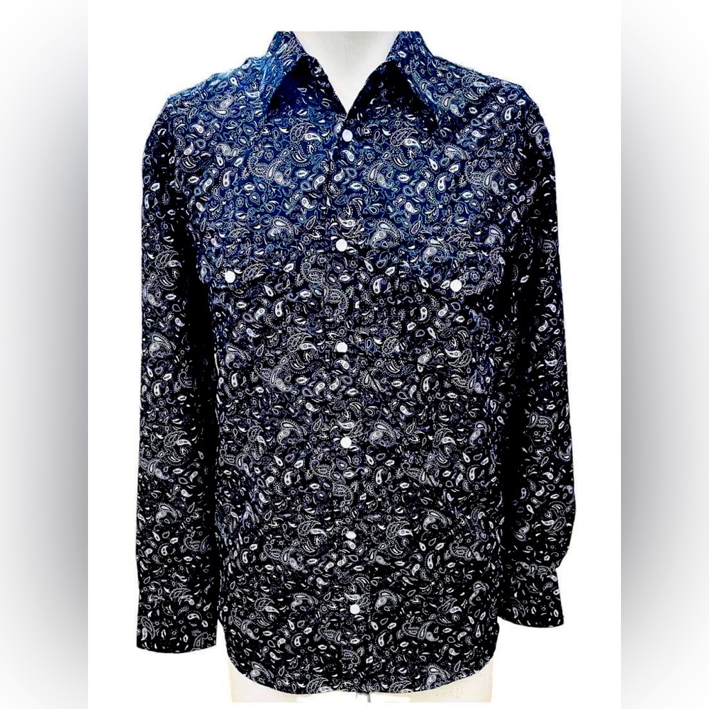 Men’s Western Paisley Shirt w snap buttons